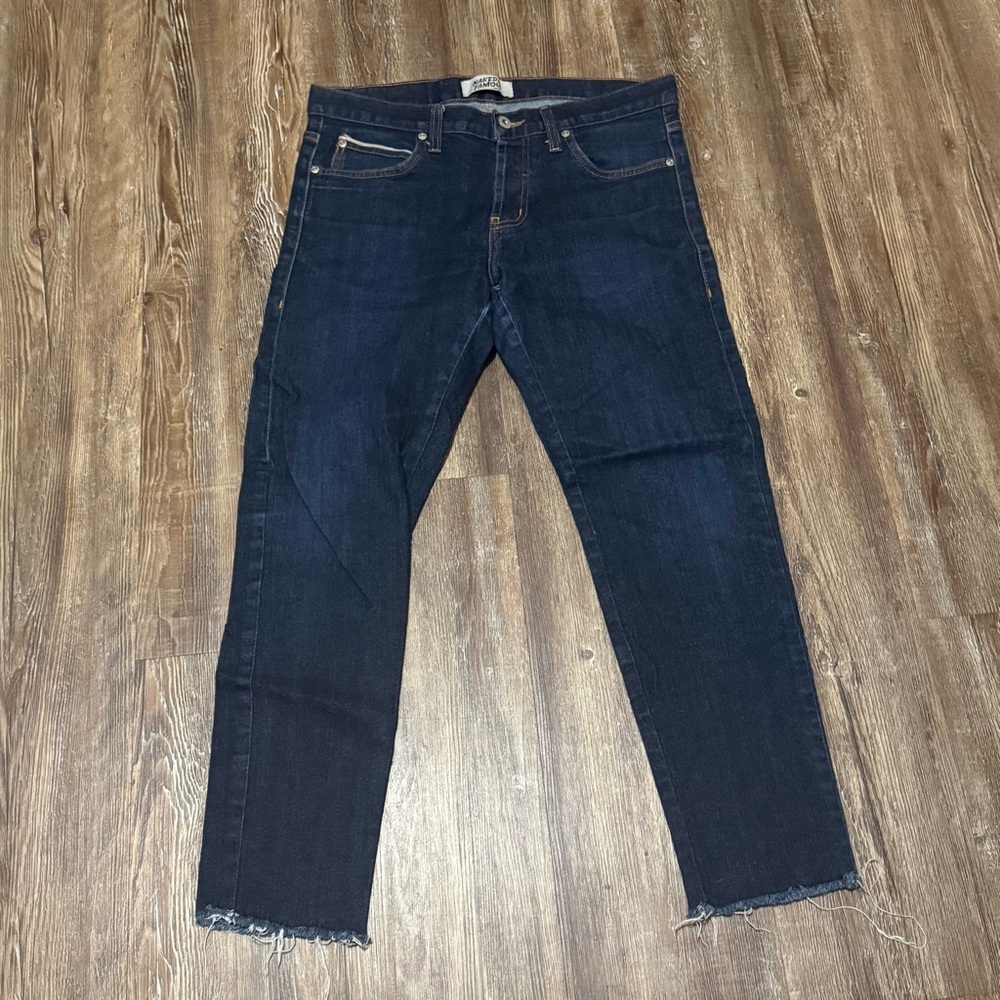 Naked & Famous Selvedge Jeans Women's 33 Super Skinny Guy Dark Wash Rigid Denim
